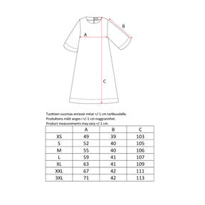 Varpu dress, Kaari, black and white