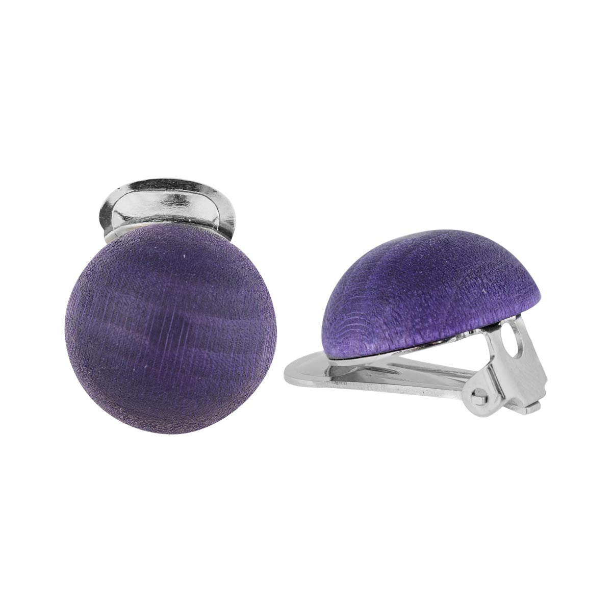 Nappi earrings, purple