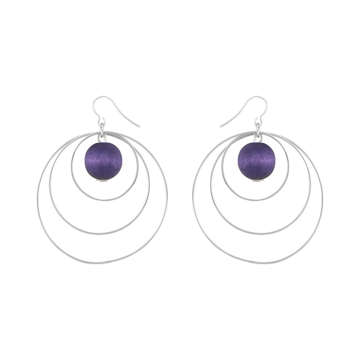 Piruetti earrings, purple