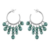 Gisella earrings, blue and green
