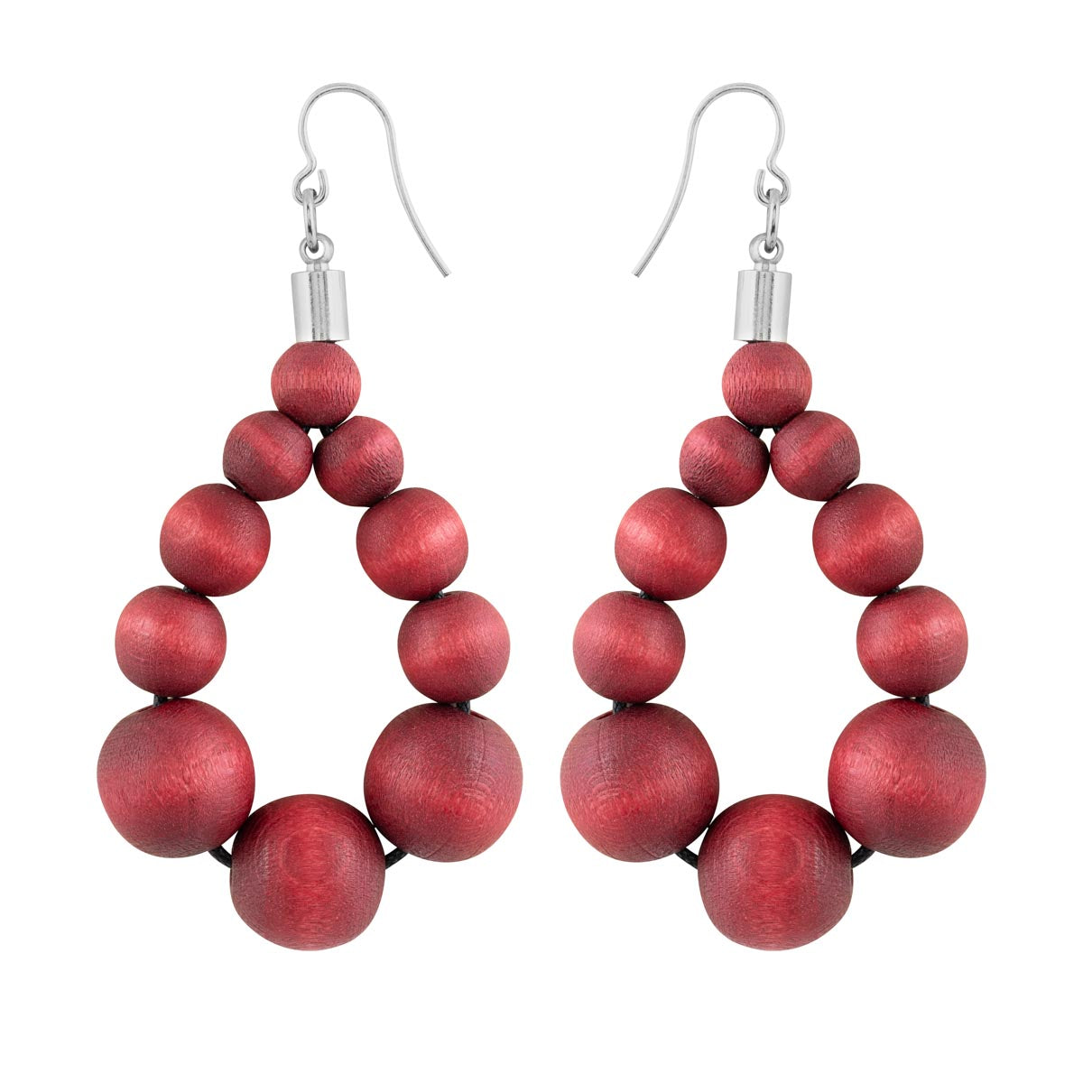 Supernova earrings, wine red