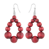 Supernova earrings, wine red