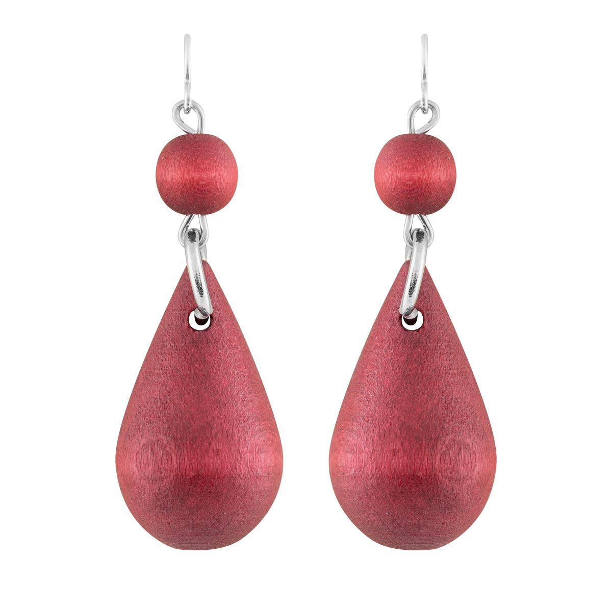 Pisara earrings, wine red