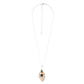 Hopeapihlaja pendant, black and green