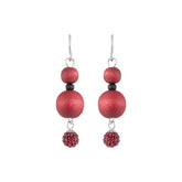 Tuike earrings, wine red