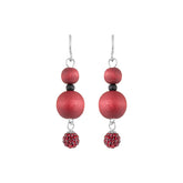 Tuike earrings, wine red