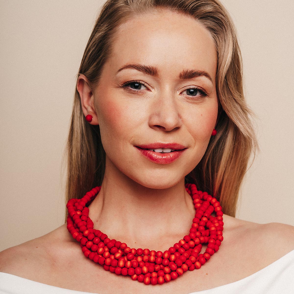 Elisabeth necklace, red