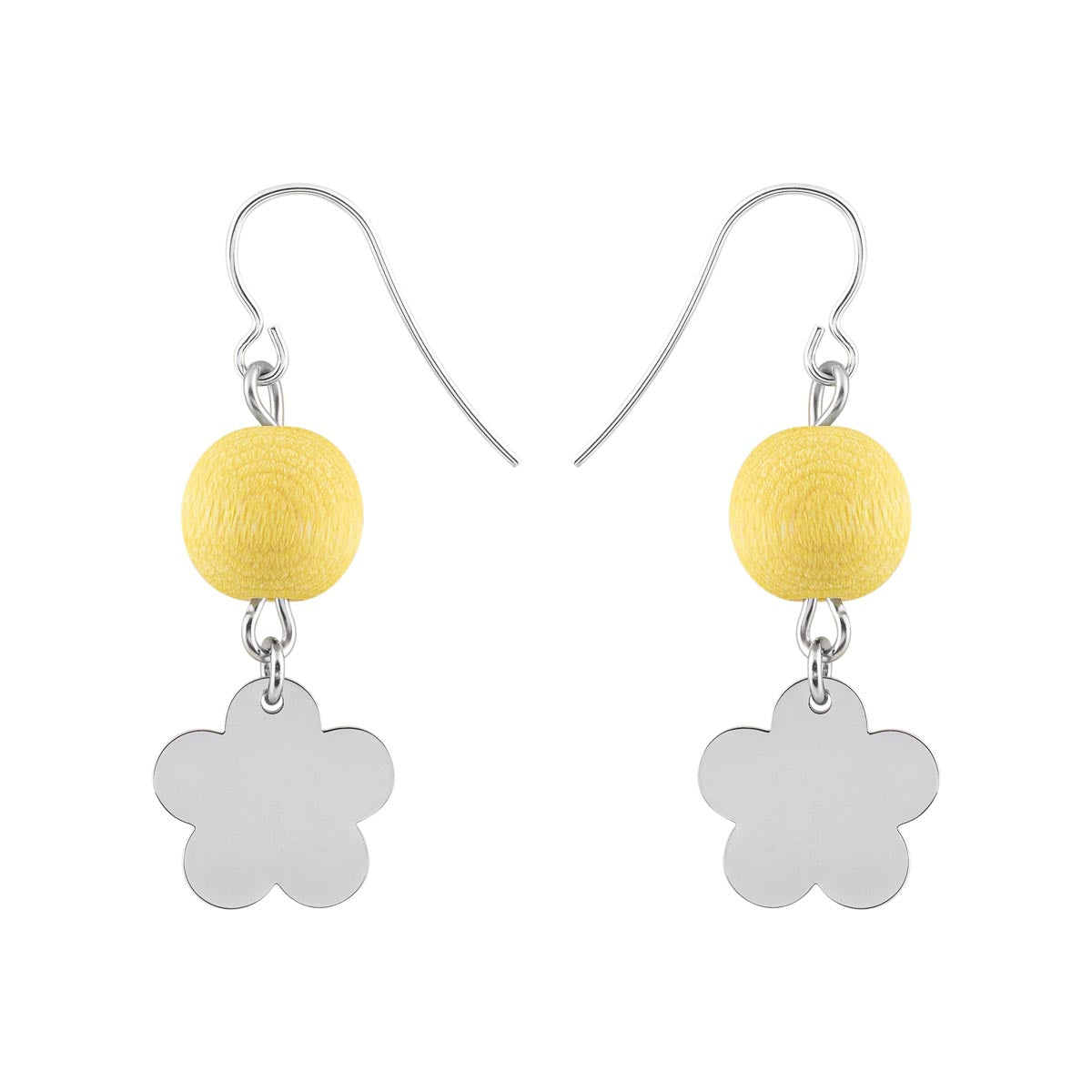 Minea earrings, citron yellow