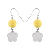 Minea earrings, citron yellow
