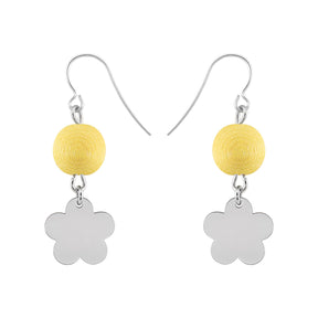 Minea earrings, citron yellow