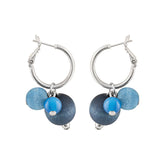 Lydia earrings, shades of blue