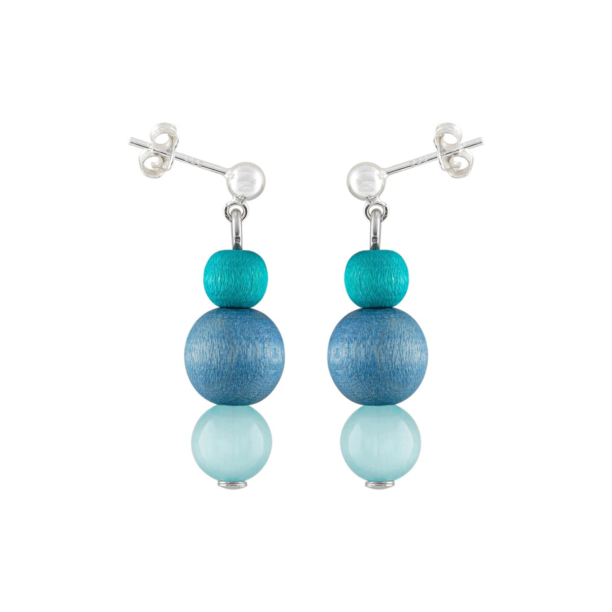 Irene earrings, blue and turquoise