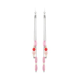 Vilma earrings, shades of pink