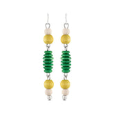 Tuire earrings, green and yellow