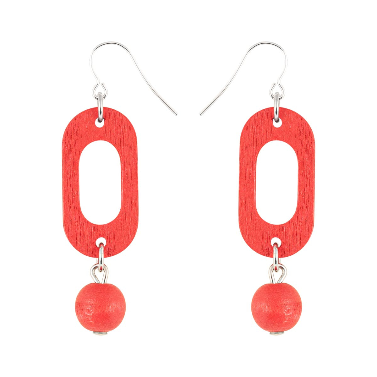 Meea earrings, red