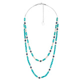 Vilma necklace, blue and turquoise