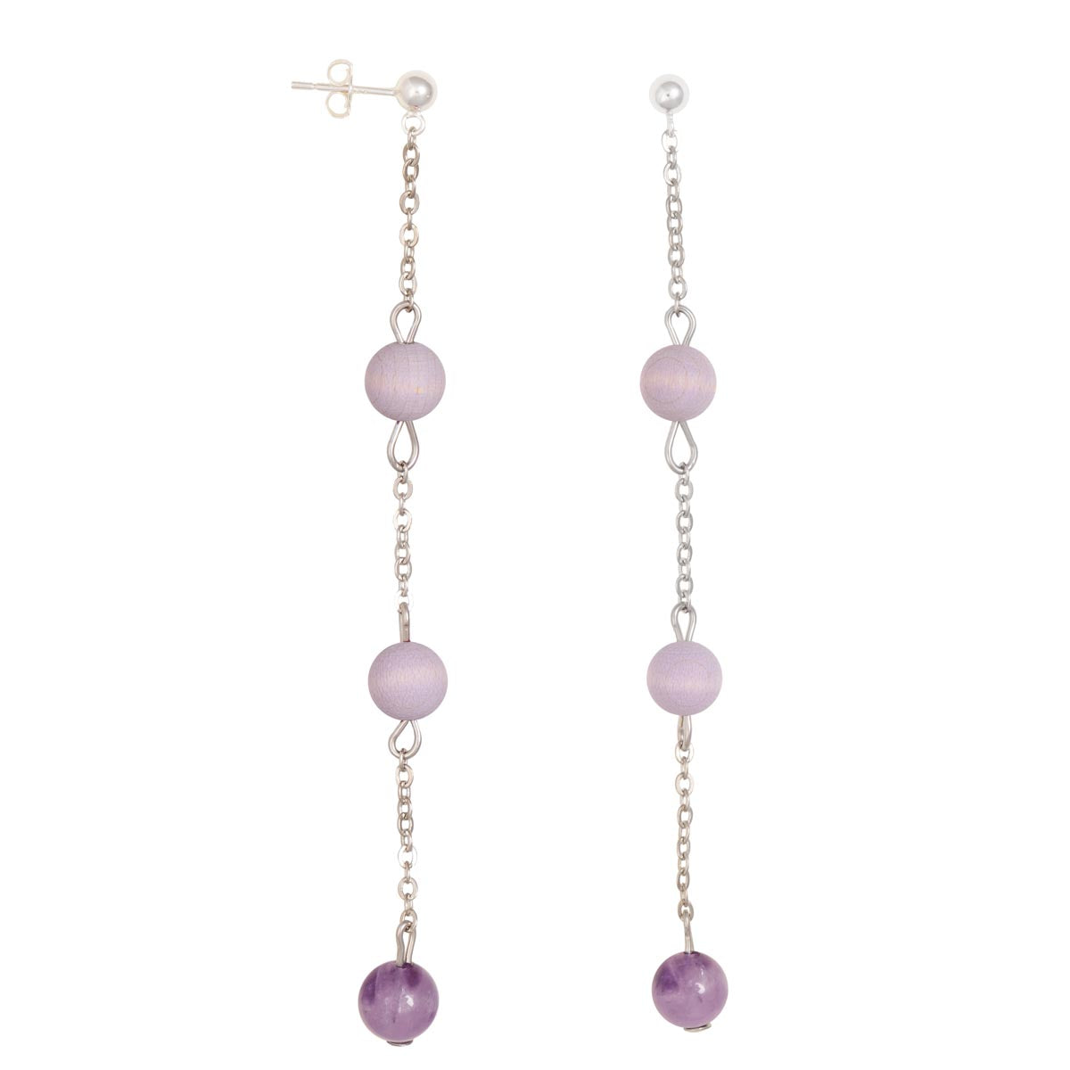 Jade earrings, lavender