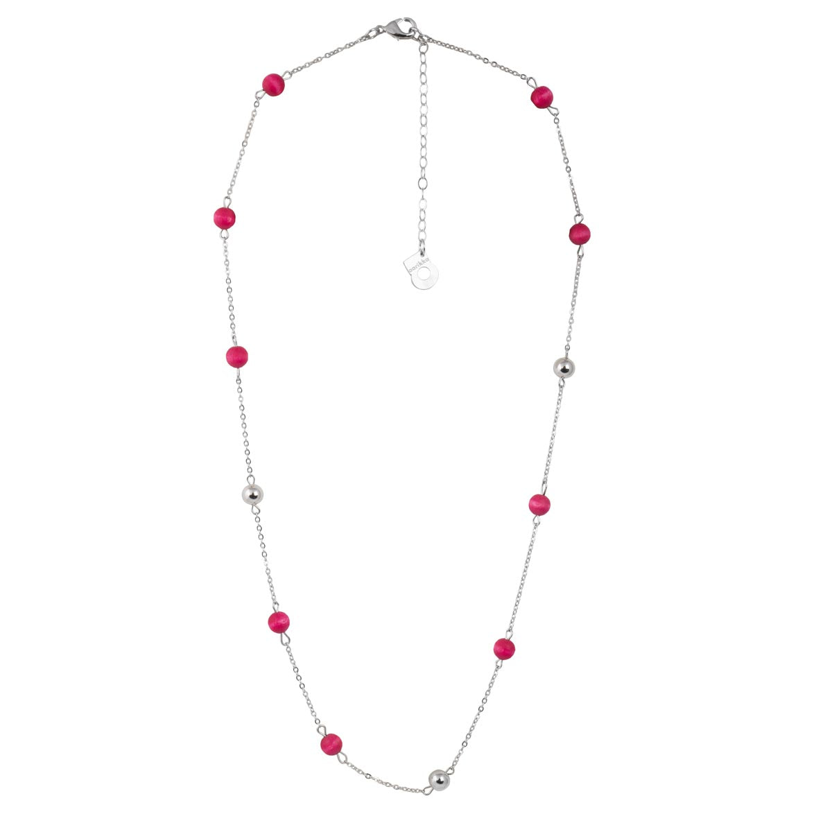Jade necklace, pink