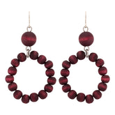 Orvokki earrings, plum red