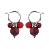 Lydia earrings, plum red