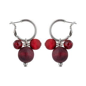 Lydia earrings, plum red