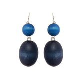 Taateli earrings, dark blue