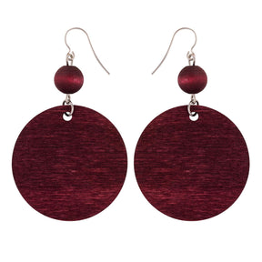 Karoliina earrings, plum red