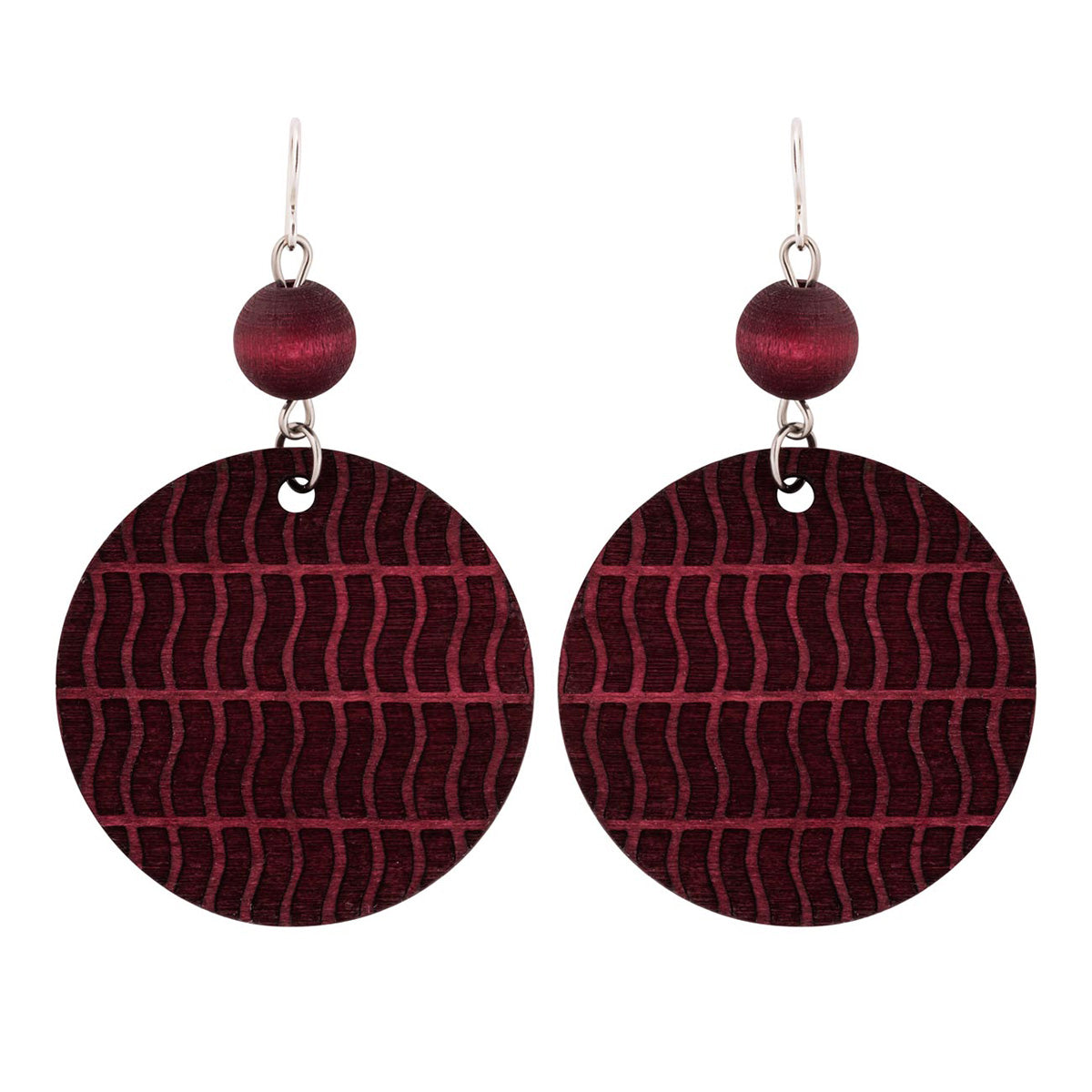 Karoliina earrings, plum red