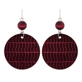 Karoliina earrings, plum red
