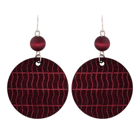 Karoliina earrings, plum red