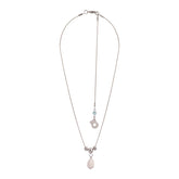 Onnenpisara necklace, ecru and silver