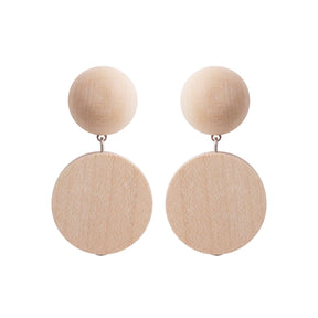 Gaala earrings, varnished wood