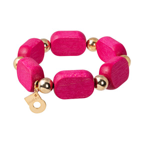 Saimi bracelet, pink and gold