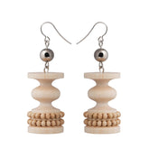 Keisarinna earrings, varnished wood