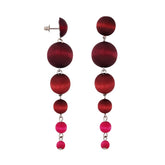 Sandra earrings, shades of red