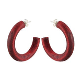 Kaarina earrings, wine red