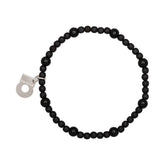 Lasihelmi bracelet, black
