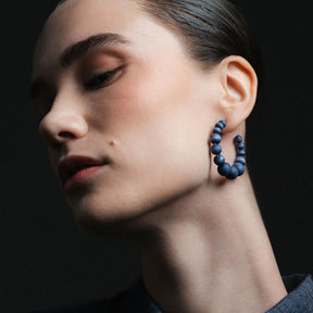 Asta earrings, blue-grey