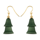 Joulupuu earrings, green and gold