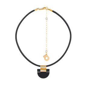 Kelohonka necklace, black and gold