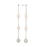 Jade kristalli earrings, ecru