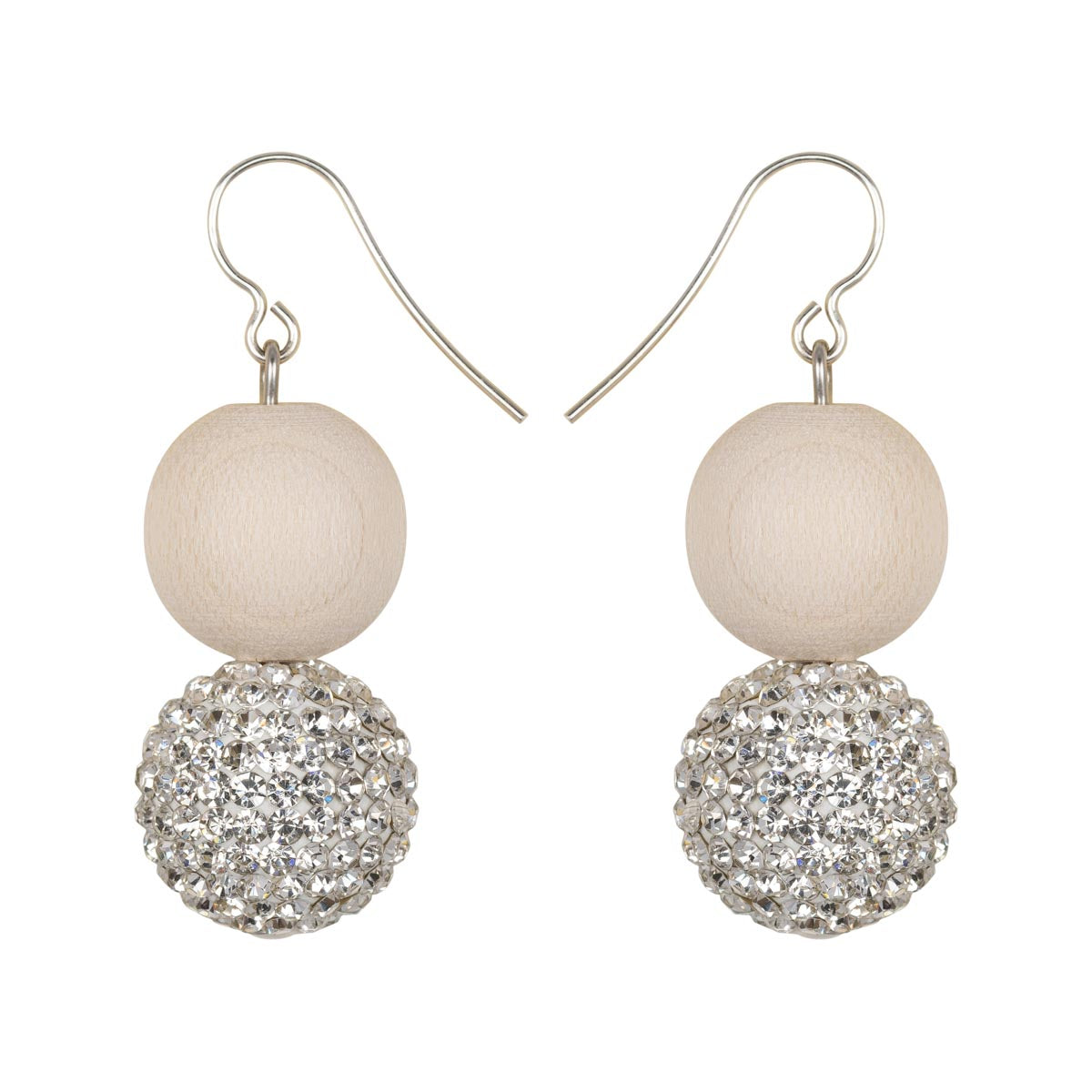 Heijastus earrings, ecru