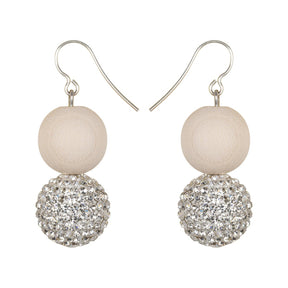 Heijastus earrings, ecru