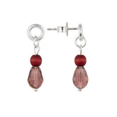 Lasipisara earrings, wine red