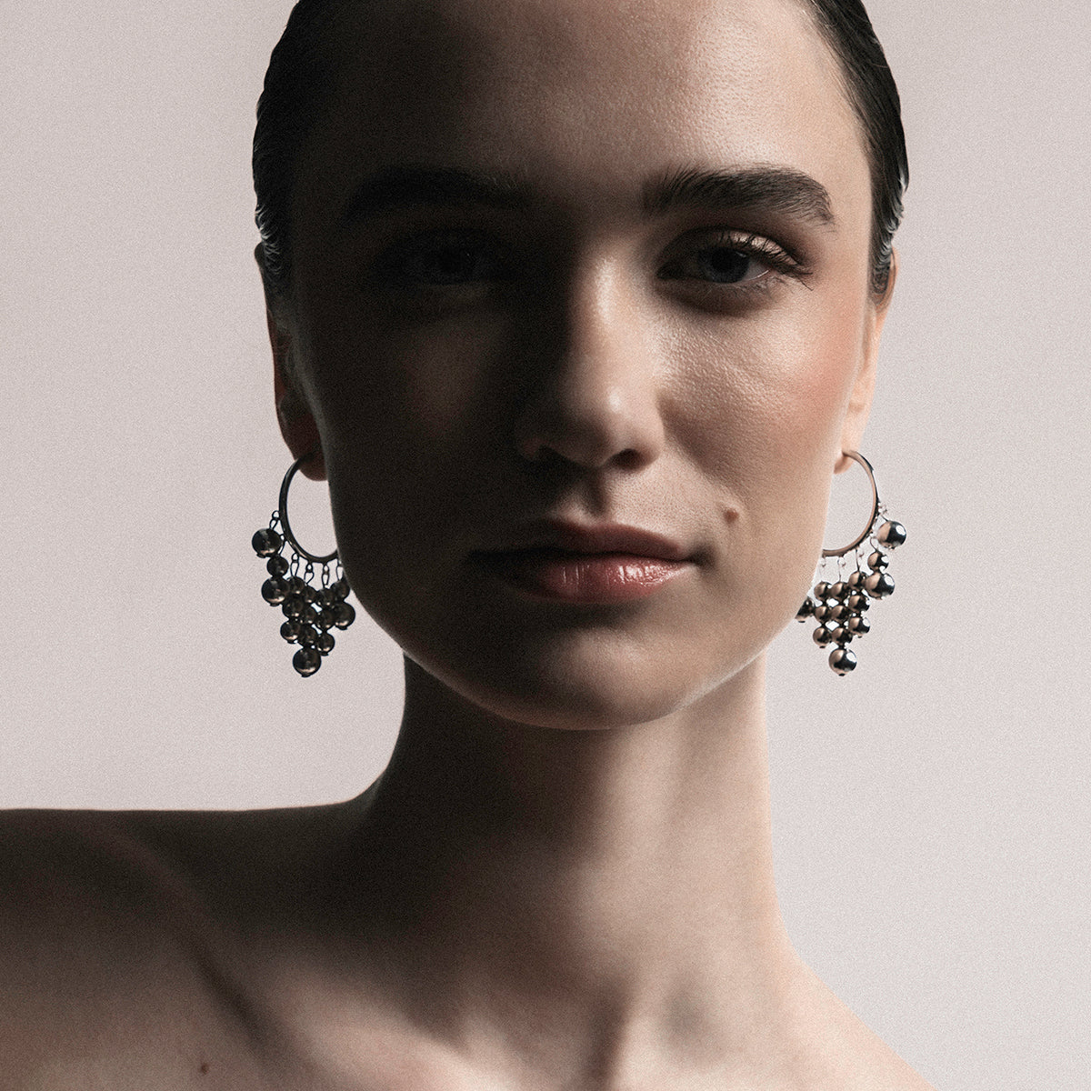 Gisella earrings, silver