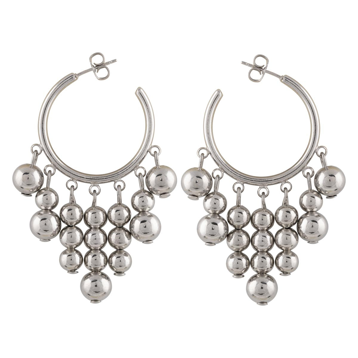 Gisella earrings, silver
