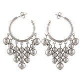 Gisella earrings, silver