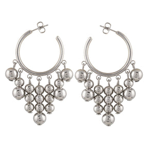 Gisella earrings, silver