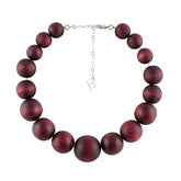 Olos necklace, plum red