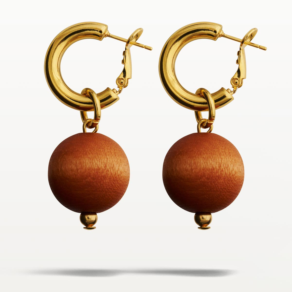 Valma earrings, orange and gold